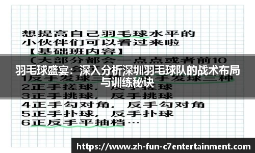 羽毛球盛宴：深入分析深圳羽毛球队的战术布局与训练秘诀